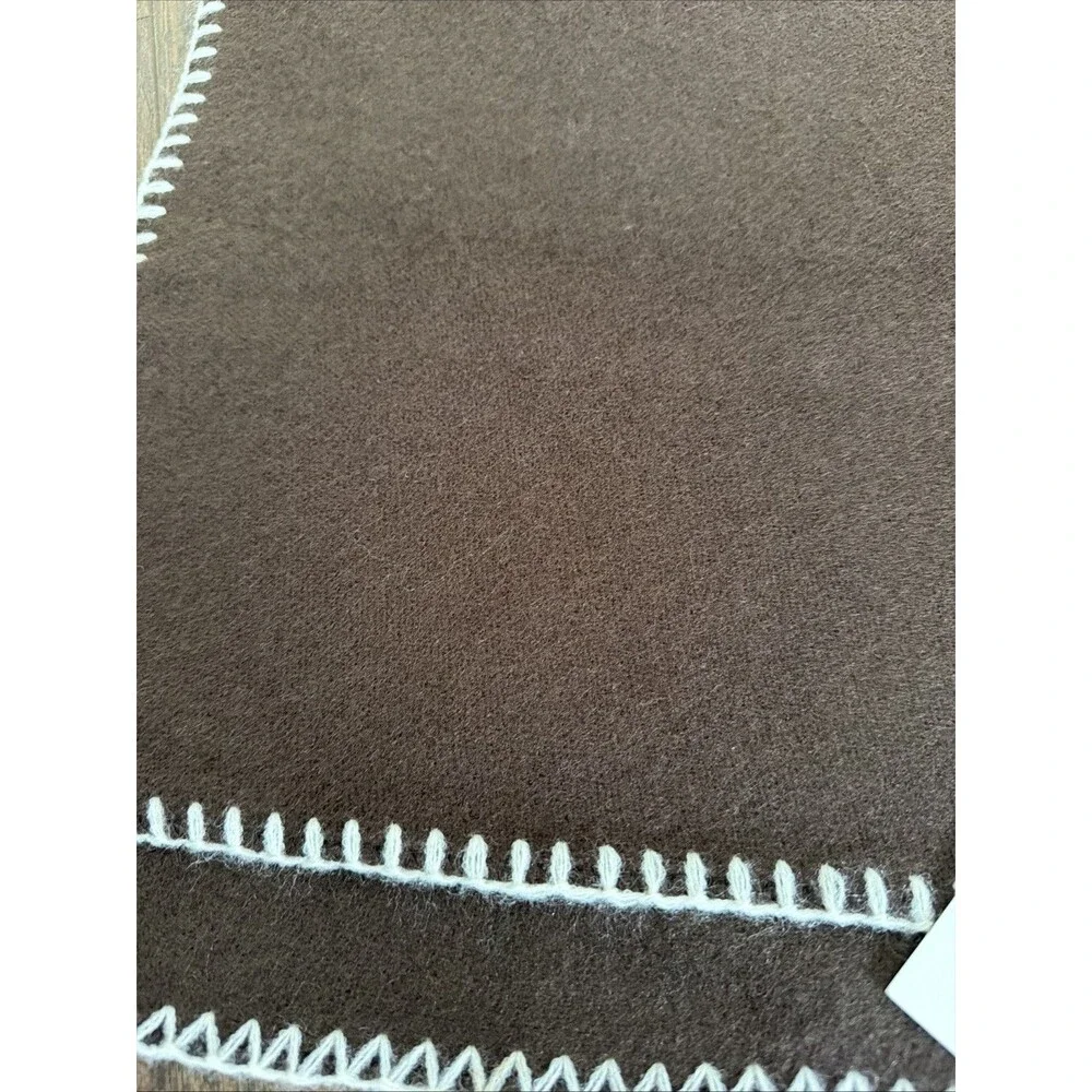 AQUA Women's Whipstitch Scarf Soft and Cozy Chocolate Brown One Size 14